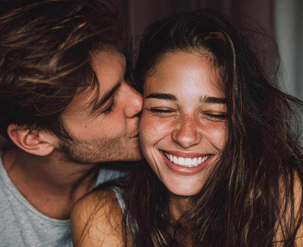 A couple nurturing and embracing their second love